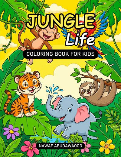 Jungle Life: Coloring Book for Kids - book cover