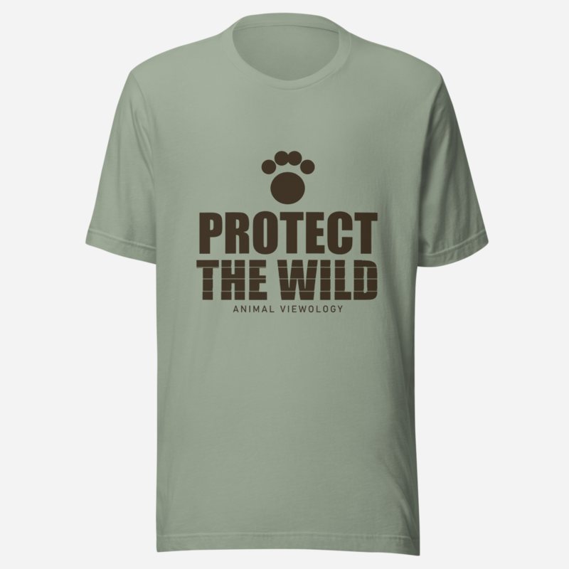 Animal Viewology Protect The Wild Tee in Sage