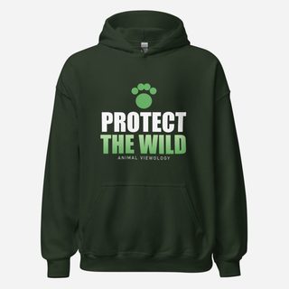 Animal Viewology Protect The Wild Hoodie Forest Green