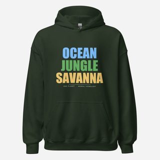 Animal Viewology Three Worlds Hoodie Forest Green