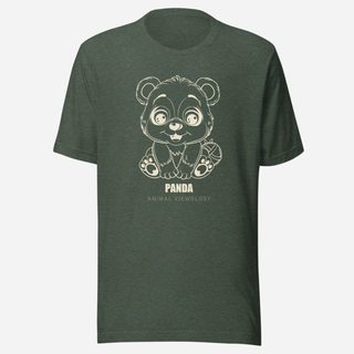 Animal Viewology Panda Sketch Tee Heather Forest