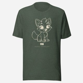 Animal Viewology Fox Sketch Tee Heather Forest