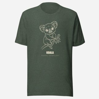 Animal Viewology Koala Sketch Tee Heather Forest