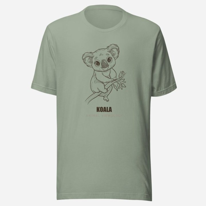 Animal Viewology Koala Sketch Tee in Sage