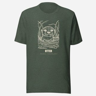 Animal Viewology Otter Sketch Tee Heather Forest