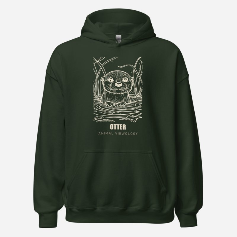Animal Viewology Otter Sketch Hoodie