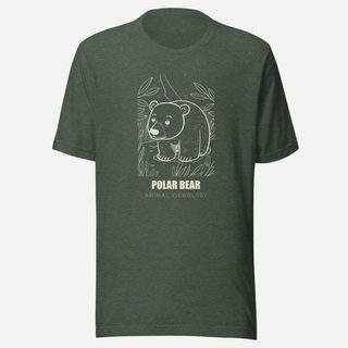 Animal Viewology Polar Bear Sketch Tee Heather Forest