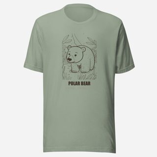 Animal Viewology Polar Bear Sketch Tee Sage