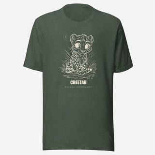 Animal Viewology Cheetah Sketch Tee Heather Forest