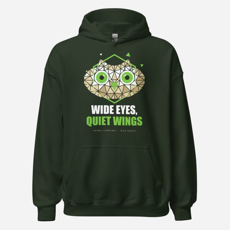 Animal Viewology Wide Eyes, Quiet Wings Wild Hoodie