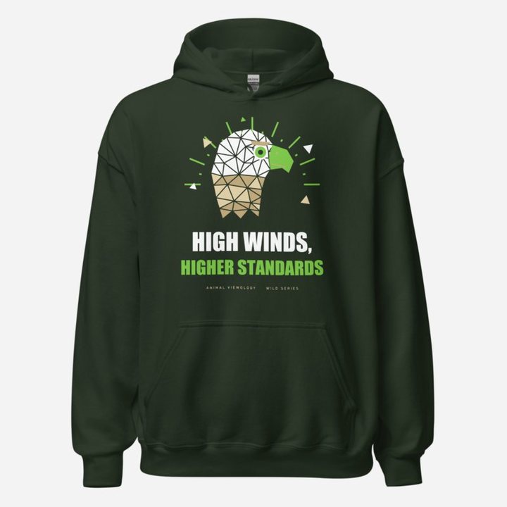 Animal Viewology High Winds, Higher Standards Wild Hoodie in Forest Green