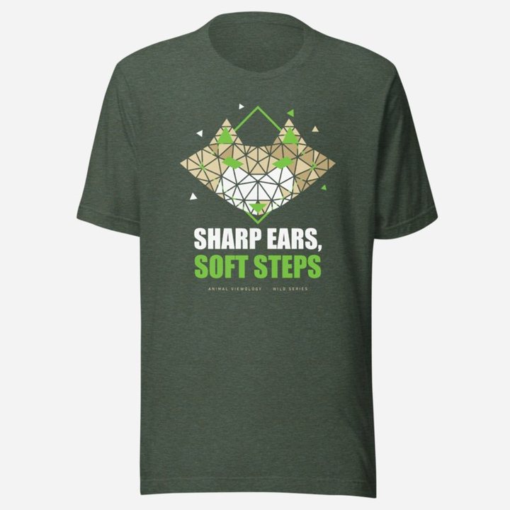 Animal Viewology Sharp Ears, Soft Steps Wild Tee in Heather Forest