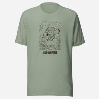 Animal Viewology Clownfish Sea Life Tee Sage