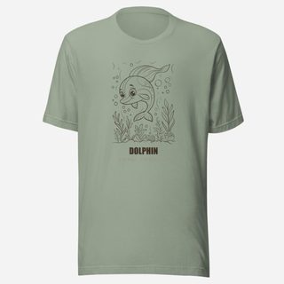 Animal Viewology Dolphin Sea Life Tee Sage