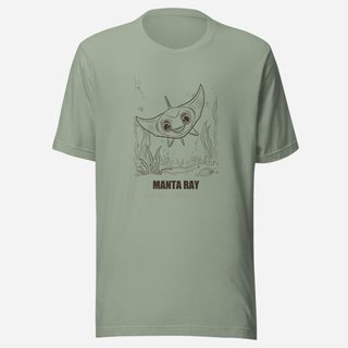 Animal Viewology Manta Ray Sea Life Tee Sage