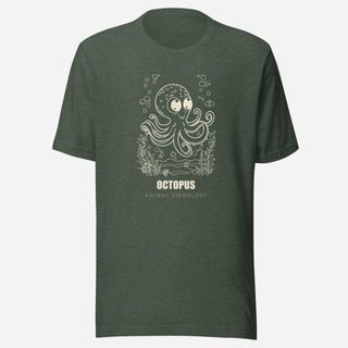 Animal Viewology Octopus Sea Life Tee Heather Forest