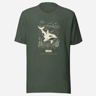 Animal Viewology Orca Sea Life Tee Heather Forest