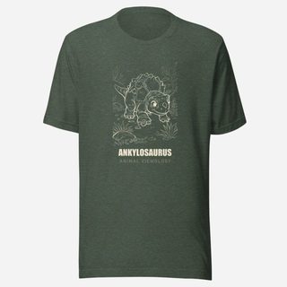 Animal Viewology Ankylosaurus Dino Life Tee Heather Forest