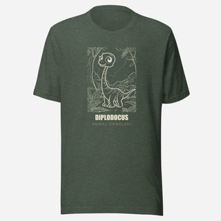 Animal Viewology Diplodocus Dino Life Tee Heather Forest