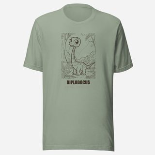 Animal Viewology Diplodocus Dino Life Tee Sage