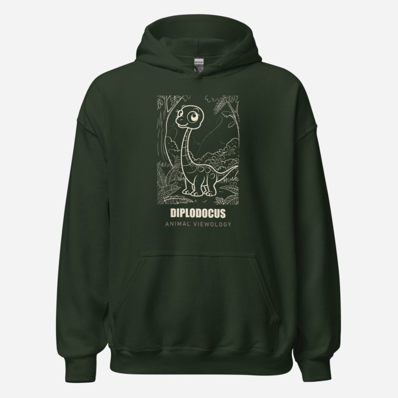 Animal Viewology Diplodocus Dino Life Hoodie