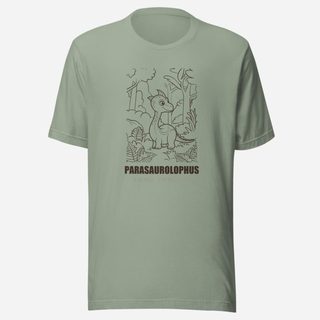Animal Viewology Parasaurolophus Dino Life Tee Sage