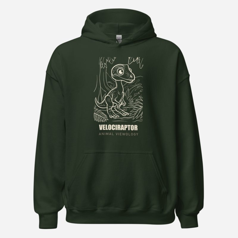 Animal Viewology Velociraptor Dino Life Hoodie