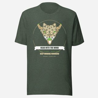 Animal Viewology Head Into The Wind Field Guide Tee Heather Forest