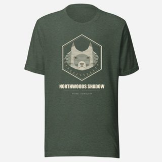 Animal Viewology Northwoods Shadow Field Guide Tee Heather Forest