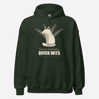 Animal Viewology Slow Woods Quick Wits Field Guide Hoodie Forest Green