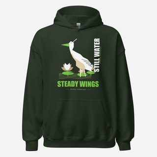 Animal Viewology Still Water Steady Wings Field Guide Hoodie Forest Green