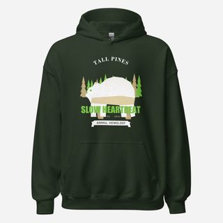 Animal Viewology Tall Pines Slow Heartbeat Field Guide Hoodie Forest Green