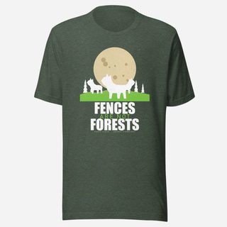 Animal Viewology Fences Are Not Forests Field Guide Tee Heather Forest