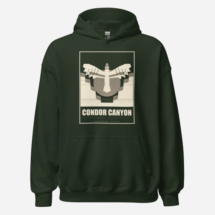 Animal Viewology Condor Canyon Field Guide Hoodie in Forest Green