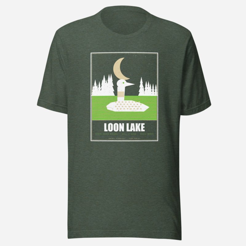 Animal Viewology Loon Lake Field Guide Tee