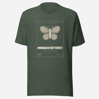 Animal Viewology Monarch Field Guide Field Guide Tee Heather Forest