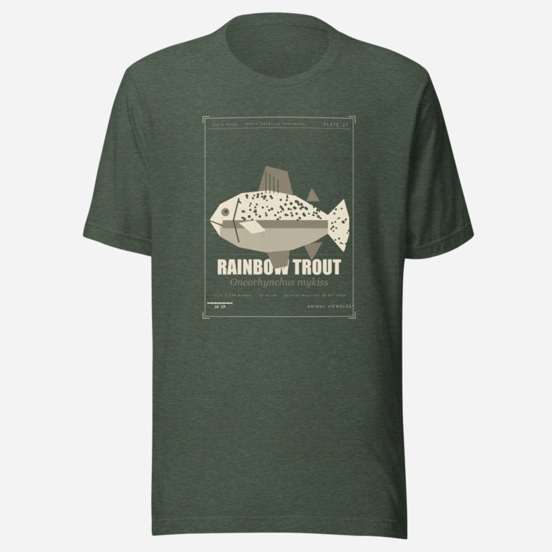 Animal Viewology Rainbow Trout Field Guide Field Guide Tee