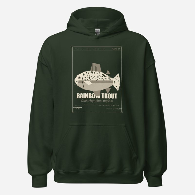 Animal Viewology Rainbow Trout Field Guide Field Guide Hoodie