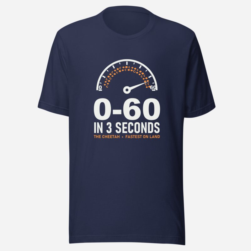 Animal Viewology Zero To Sixty Tee in Navy