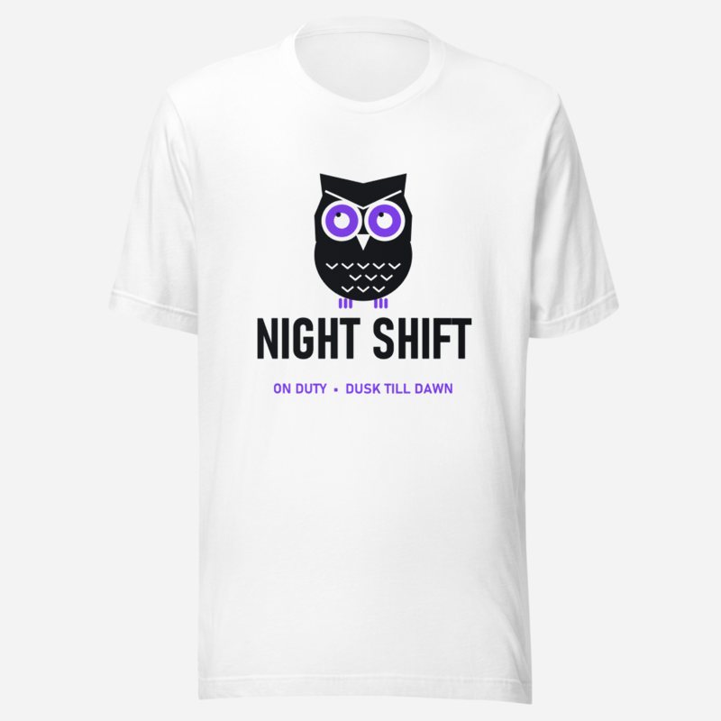 Animal Viewology Night Shift Tee White