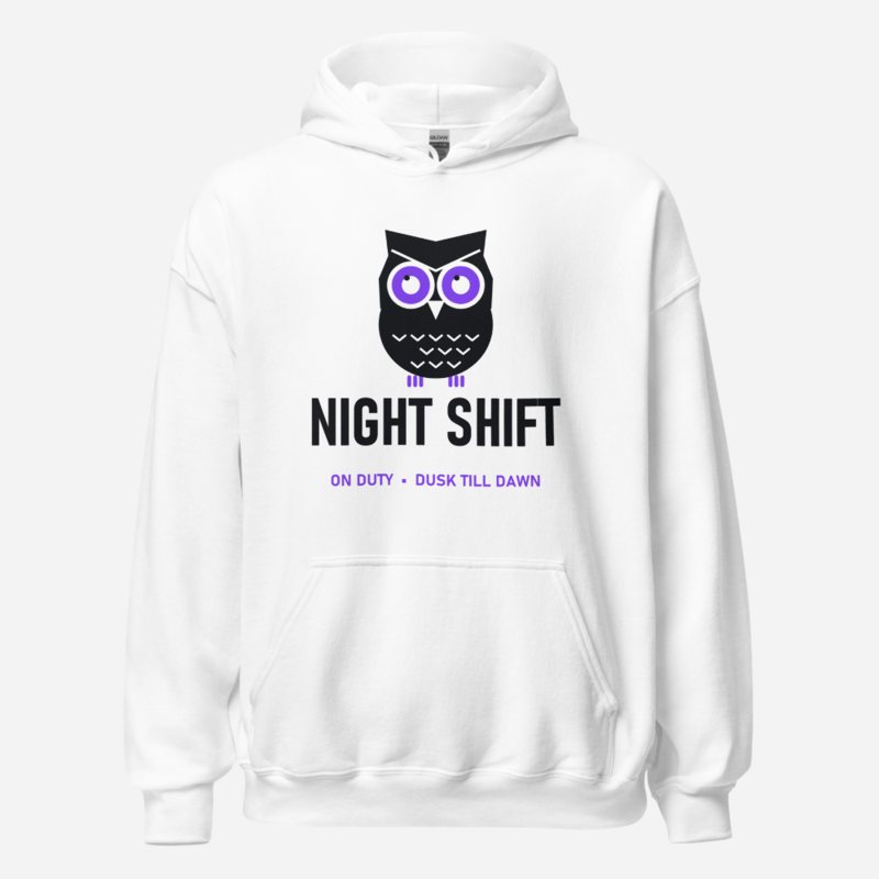 Animal Viewology Night Shift Hoodie in White