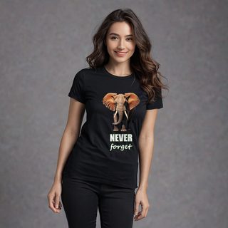 Animal Viewology Never Forget Elephant Tee AI model