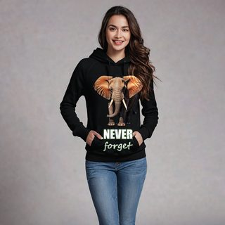 Animal Viewology Never Forget Elephant Hoodie AI model