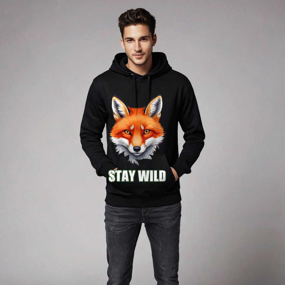 Animal Viewology Stay Wild Fox Hoodie